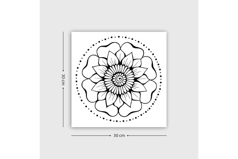 Dekorativ Canvasbilde 30x30 cm - Hvit|Svart - Interiør - Maleri & posters - Lerretsbilder