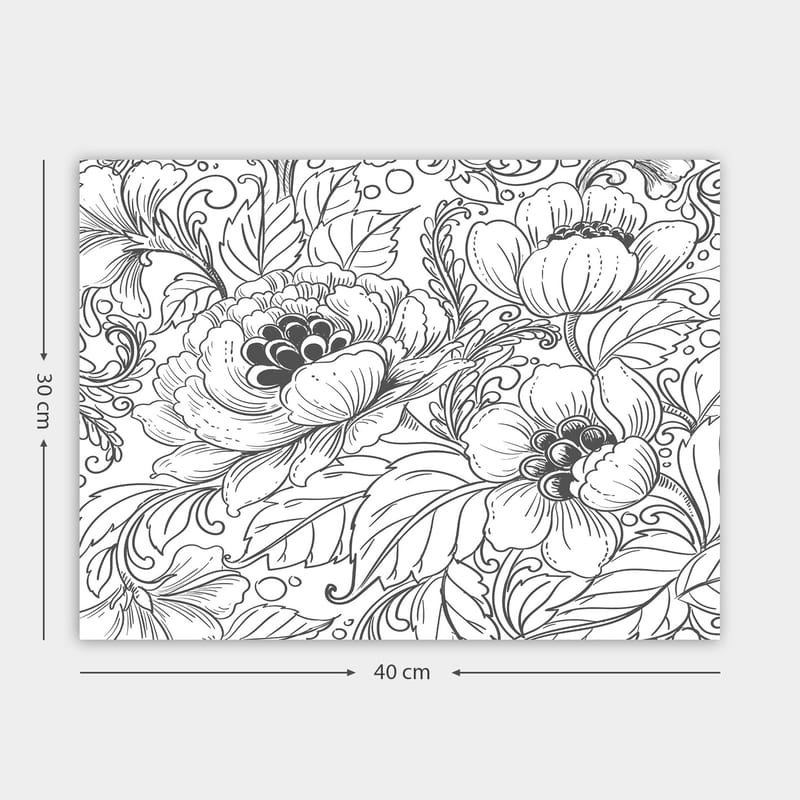 Dekorativ Canvasbilde 30x30 cm - Hvit|Svart - Interiør - Maleri & posters - Lerretsbilder