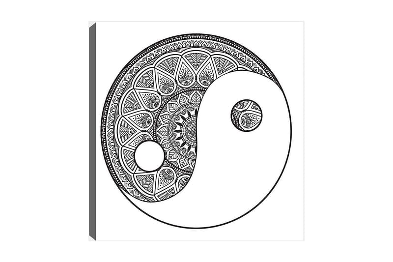 Dekorativ Canvasbilde 30x30 cm - Hvit|Svart - Interiør - Maleri & posters - Lerretsbilder