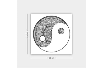 Dekorativ Canvasbilde 30x30 cm - Hvit|Svart - Interiør - Maleri & posters - Lerretsbilder