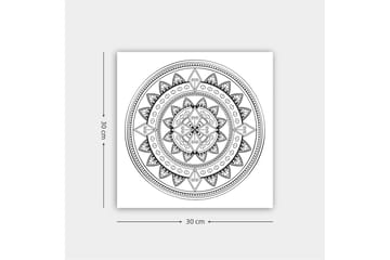 Dekorativ Canvasbilde 30x30 cm - Hvit|Svart - Interiør - Maleri & posters - Lerretsbilder