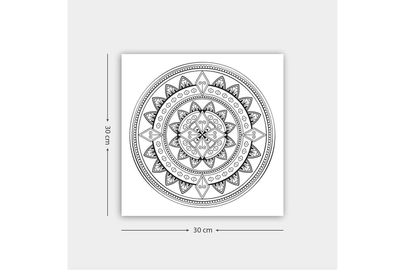 Dekorativ Canvasbilde 30x30 cm - Hvit|Svart - Interiør - Maleri & posters - Lerretsbilder