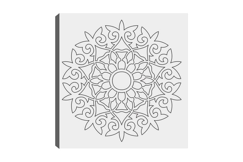 Dekorativ Canvasbilde 30x30 cm - Hvit|Svart - Interiør - Maleri & posters - Lerretsbilder