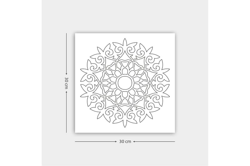 Dekorativ Canvasbilde 30x30 cm - Hvit|Svart - Interiør - Maleri & posters - Lerretsbilder