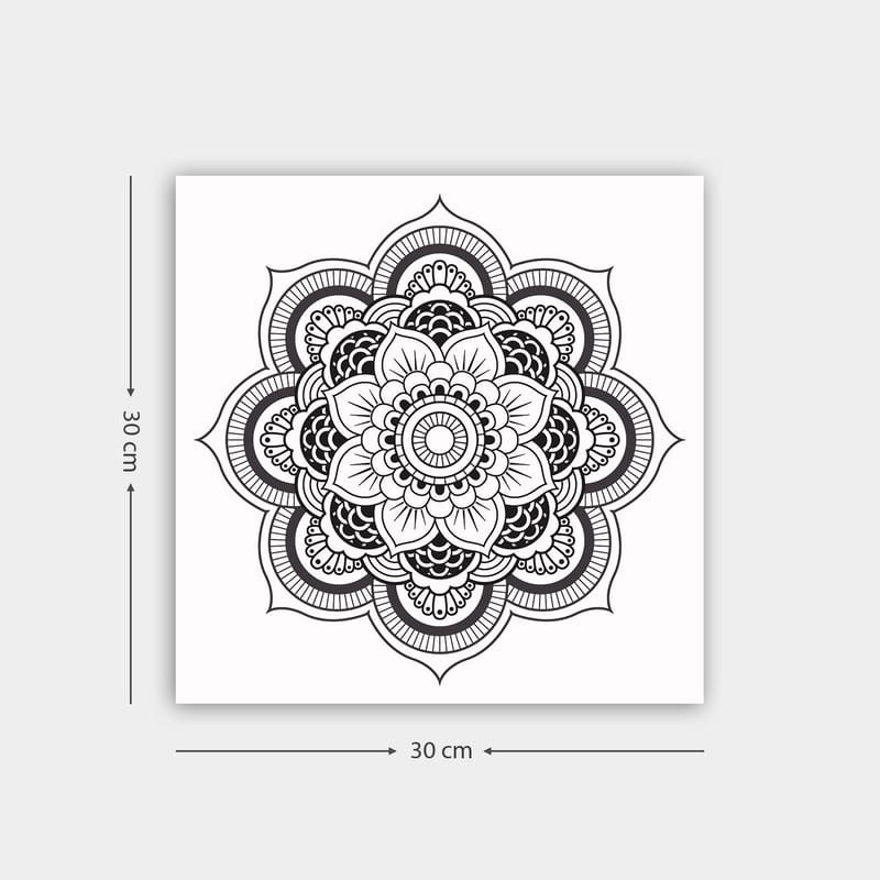 Dekorativ Canvasbilde 30x30 cm - Hvit|Svart - Interiør - Maleri & posters - Lerretsbilder