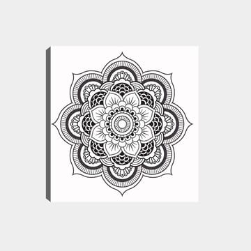Dekorativ Canvasbilde 30x30 cm - Hvit|Svart - Interiør - Maleri & posters - Lerretsbilder