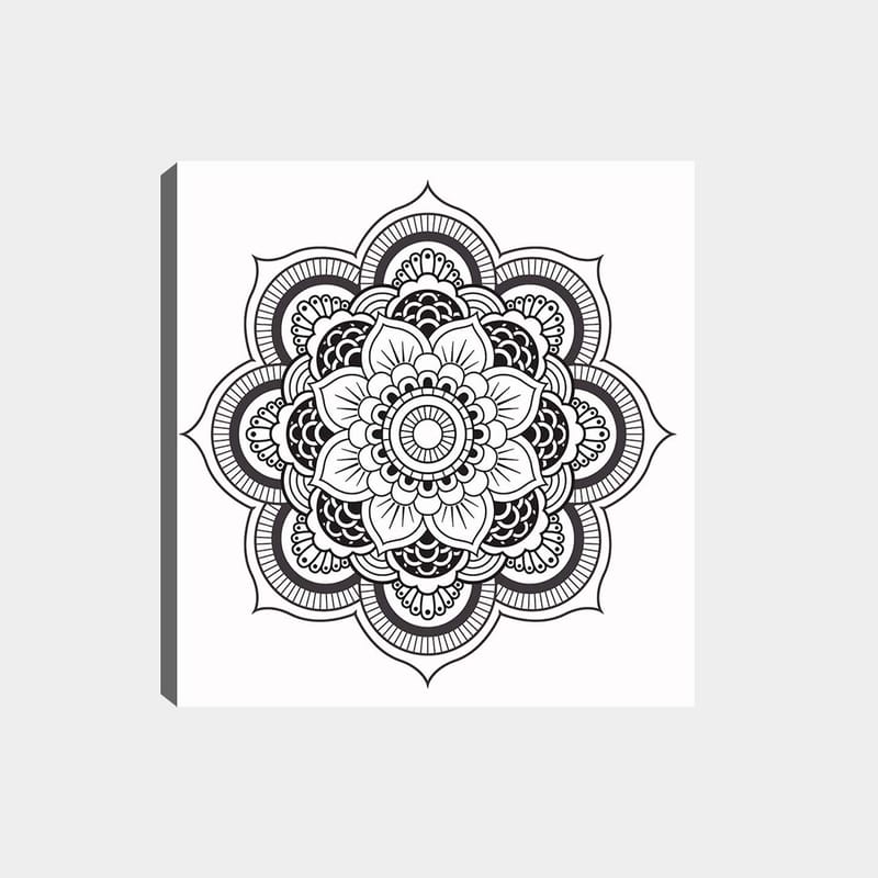 Dekorativ Canvasbilde 30x30 cm - Hvit|Svart - Interiør - Maleri & posters - Lerretsbilder