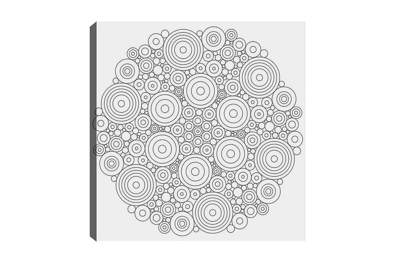Dekorativ Canvasbilde 30x30 cm - Hvit|Svart - Interiør - Maleri & posters - Lerretsbilder