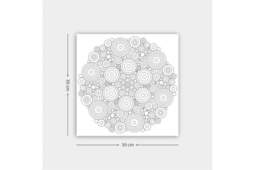Dekorativ Canvasbilde 30x30 cm - Hvit|Svart - Interiør - Maleri & posters - Lerretsbilder
