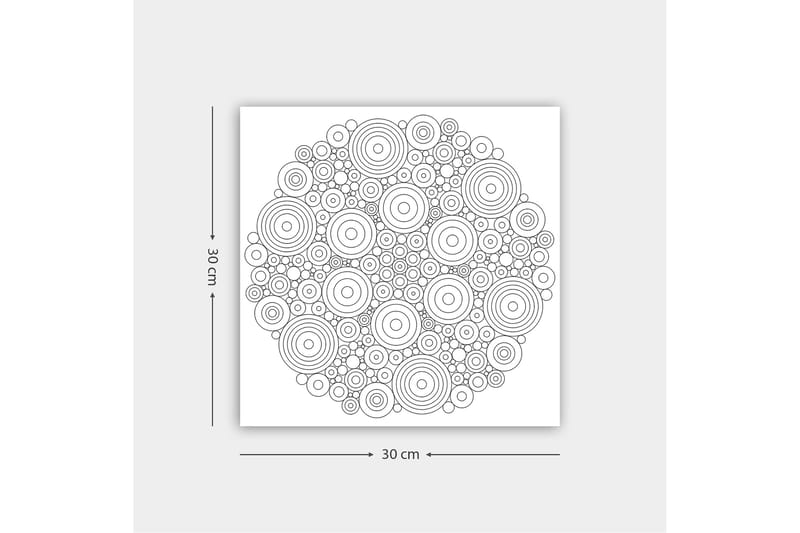Dekorativ Canvasbilde 30x30 cm - Hvit|Svart - Interiør - Maleri & posters - Lerretsbilder