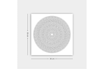 Dekorativ Canvasbilde 30x30 cm - Hvit|Svart - Interiør - Maleri & posters - Lerretsbilder