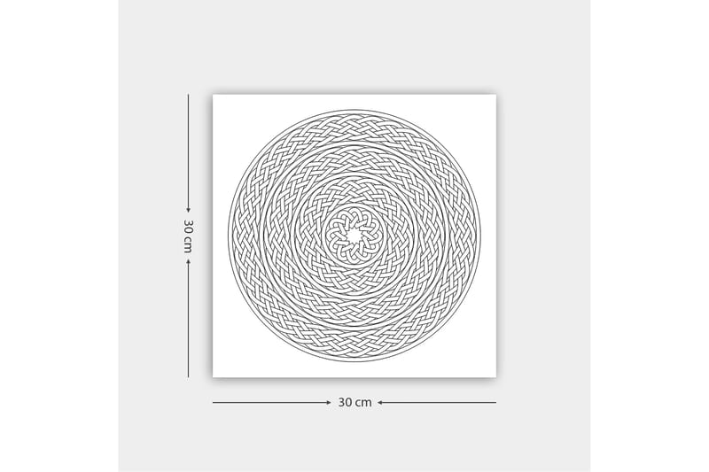 Dekorativ Canvasbilde 30x30 cm - Hvit|Svart - Interiør - Maleri & posters - Lerretsbilder