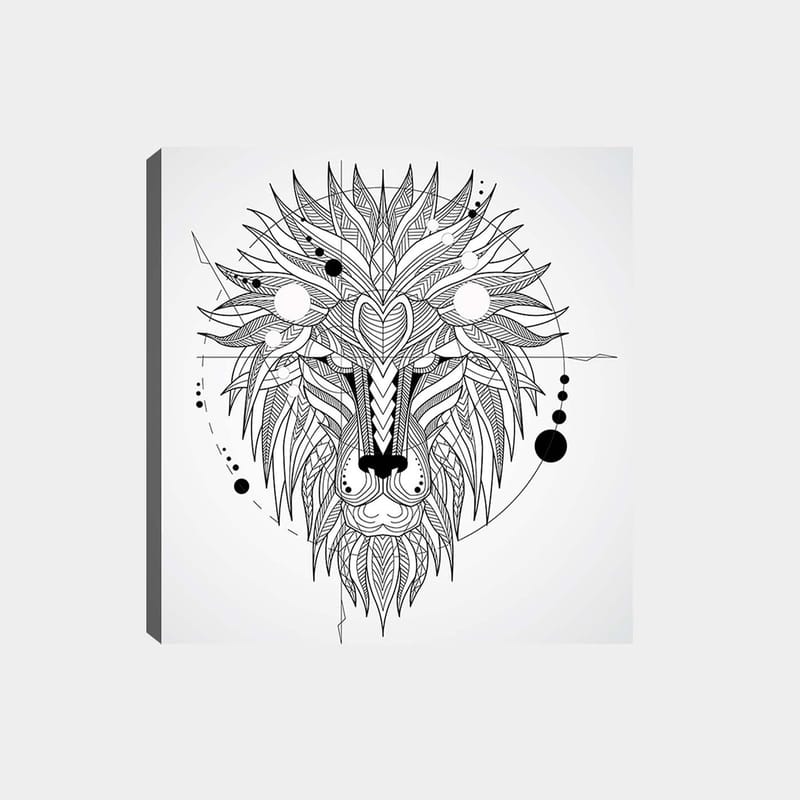 Dekorativ Canvasbilde 30x30 cm - Hvit|Svart - Interiør - Maleri & posters - Lerretsbilder