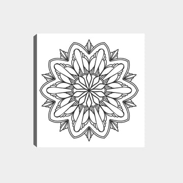 Dekorativ Canvasbilde 30x30 cm - Hvit|Svart - Interiør - Maleri & posters - Lerretsbilder