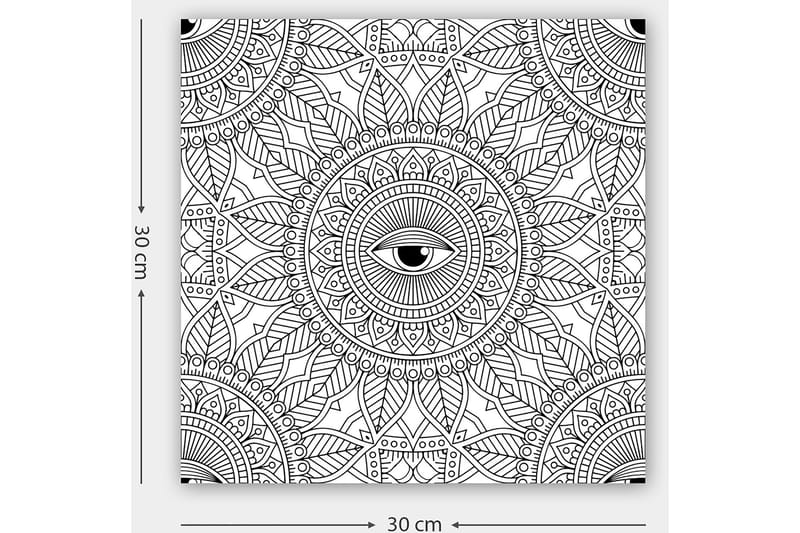 Dekorativ Canvasbilde 30x30 cm - Hvit|Svart - Interiør - Maleri & posters - Lerretsbilder