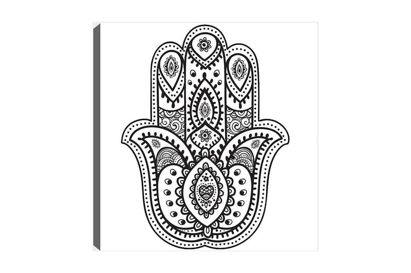 Dekorativ Canvasbilde 30x30 cm - Hvit|Svart - Interiør - Maleri & posters - Lerretsbilder