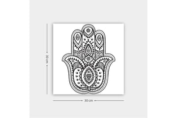 Dekorativ Canvasbilde 30x30 cm - Hvit|Svart - Interiør - Maleri & posters - Lerretsbilder
