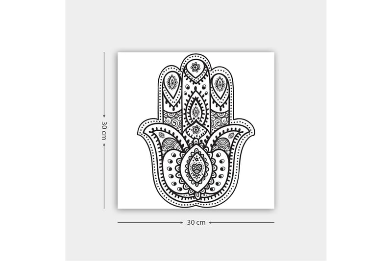 Dekorativ Canvasbilde 30x30 cm - Hvit|Svart - Interiør - Maleri & posters - Lerretsbilder