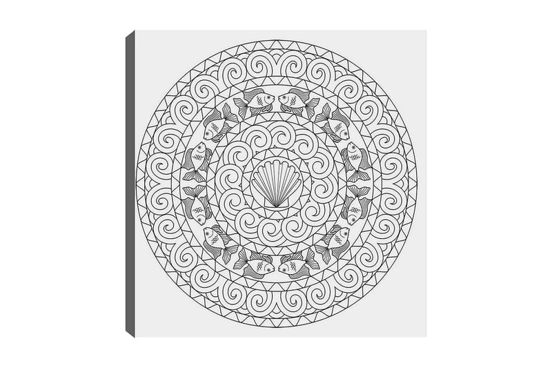 Dekorativ Canvasbilde 30x30 cm - Hvit|Svart - Interiør - Maleri & posters - Lerretsbilder