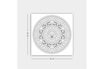 Dekorativ Canvasbilde 30x30 cm - Hvit|Svart - Interiør - Maleri & posters - Lerretsbilder