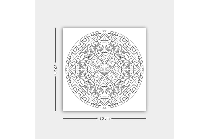 Dekorativ Canvasbilde 30x30 cm - Hvit|Svart - Interiør - Maleri & posters - Lerretsbilder
