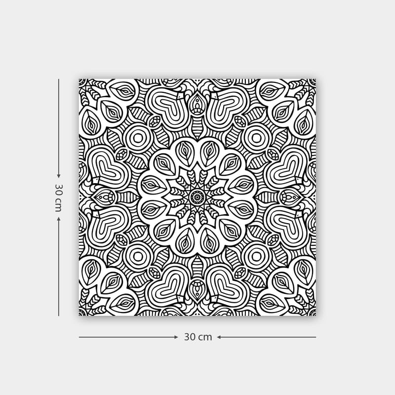 Dekorativ Canvasbilde 30x30 cm - Hvit|Svart - Interiør - Maleri & posters - Lerretsbilder