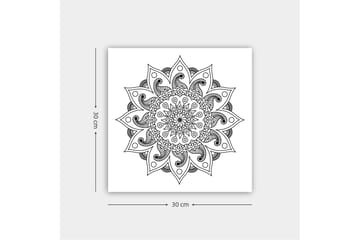 Dekorativ Canvasbilde 30x30 cm - Hvit|Svart - Interiør - Maleri & posters - Lerretsbilder