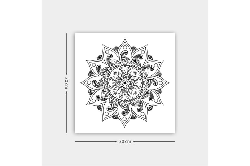 Dekorativ Canvasbilde 30x30 cm - Hvit|Svart - Interiør - Maleri & posters - Lerretsbilder