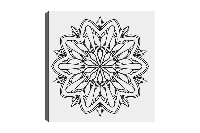 Dekorativ Canvasbilde 30x30 cm - Hvit|Svart - Interiør - Maleri & posters - Lerretsbilder