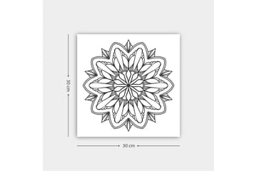 Dekorativ Canvasbilde 30x30 cm - Hvit|Svart - Interiør - Maleri & posters - Lerretsbilder