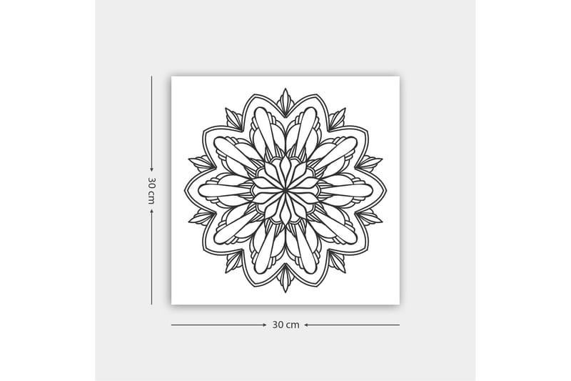 Dekorativ Canvasbilde 30x30 cm - Hvit|Svart - Interiør - Maleri & posters - Lerretsbilder