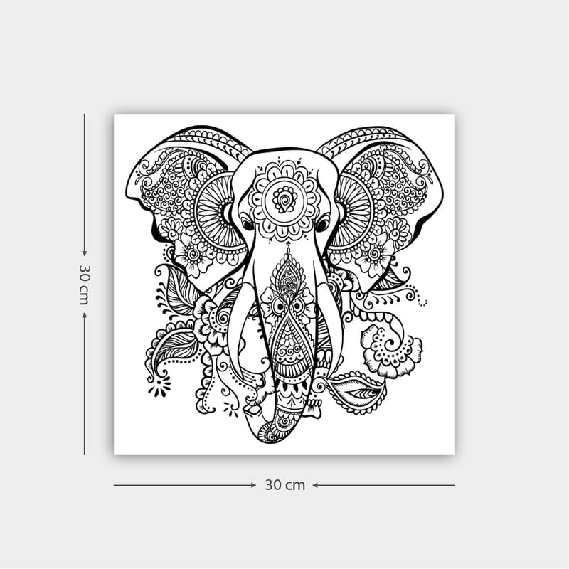 Dekorativ Canvasbilde 30x30 cm - Hvit|Svart - Interiør - Maleri & posters - Lerretsbilder