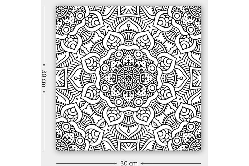 Dekorativ Canvasbilde 30x30 cm - Hvit|Svart - Interiør - Maleri & posters - Lerretsbilder