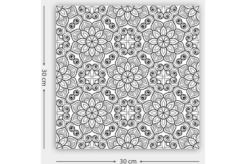 Dekorativ Canvasbilde 30x30 cm - Hvit|Svart - Interiør - Maleri & posters - Lerretsbilder