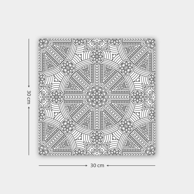 Dekorativ Canvasbilde 30x30 cm - Hvit|Svart - Interiør - Maleri & posters - Lerretsbilder