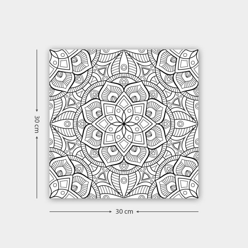 Dekorativ Canvasbilde 30x30 cm - Hvit|Svart - Interiør - Maleri & posters - Lerretsbilder