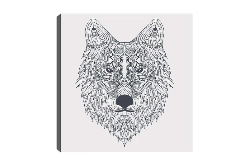 Dekorativ Canvasbilde 30x30 cm, Hvit|Svart