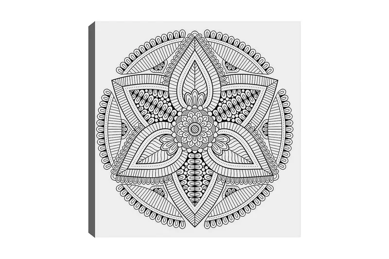 Dekorativ Canvasbilde 30x30 cm, Hvit|Svart