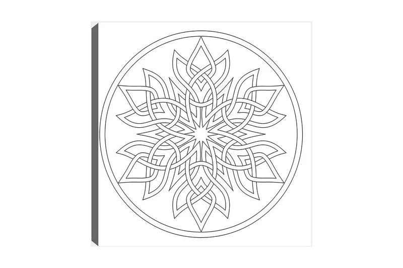 Dekorativ Canvasbilde 30x30 cm, Hvit|Svart