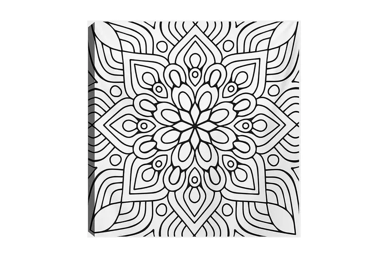 Dekorativ Canvasbilde 30x30 cm, Hvit|Svart