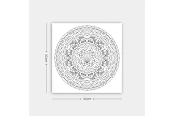 Dekorativ Canvasbilde 30x30 cm - Hvit|Svart - Interiør - Maleri & posters - Lerretsbilder