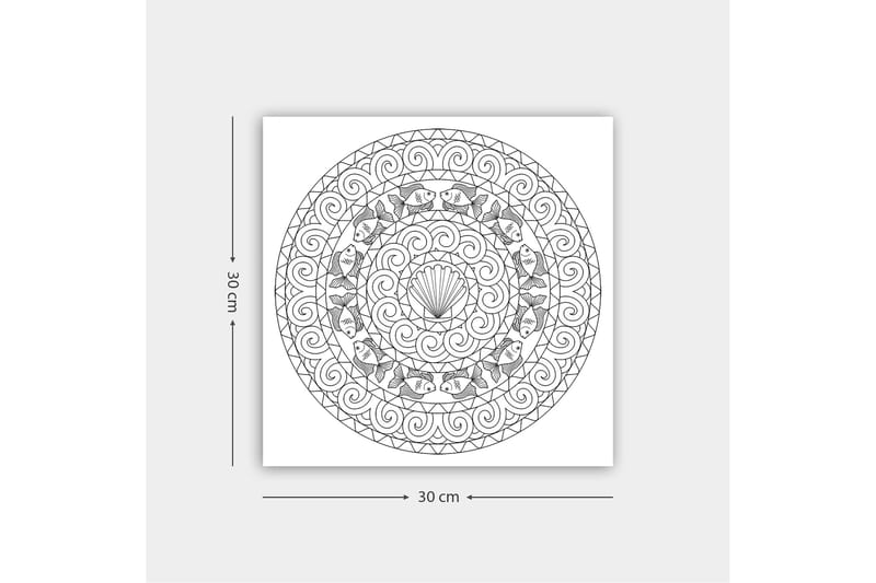 Dekorativ Canvasbilde 30x30 cm - Hvit|Svart - Interiør - Maleri & posters - Lerretsbilder