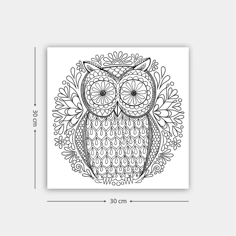 Dekorativ Canvasbilde 30x30 cm, Hvit|Svart