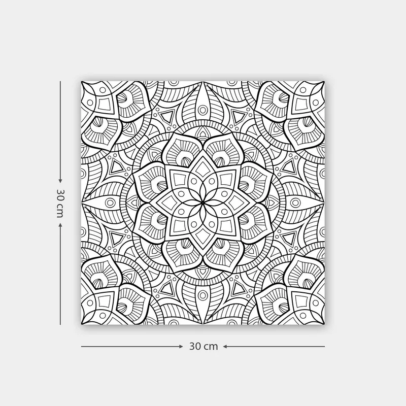 Dekorativ Canvasbilde 30x30 cm, Hvit|Svart