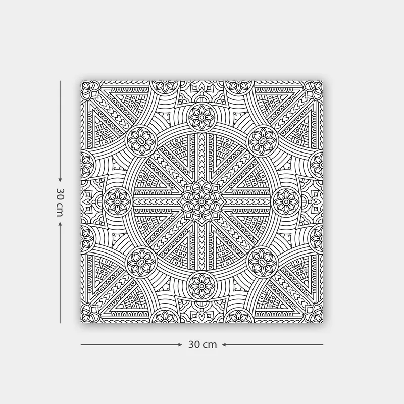 Dekorativ Canvasbilde 30x30 cm, Hvit|Svart