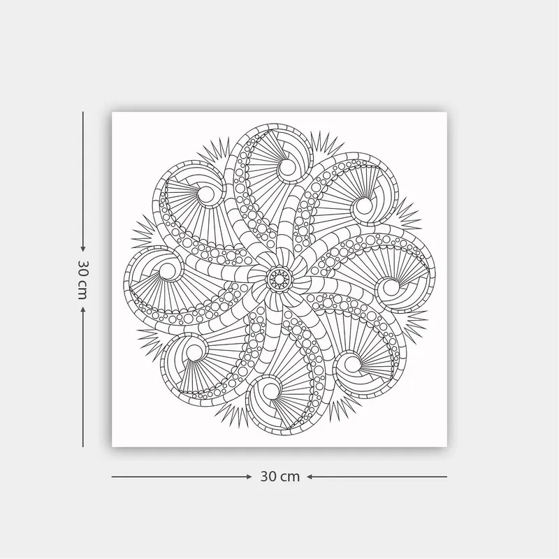 Dekorativ Canvasbilde 30x30 cm, Hvit|Svart