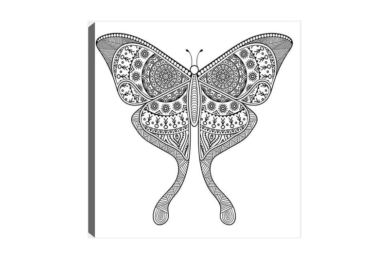 Dekorativ Canvasbilde 30x30 cm, Hvit|Svart