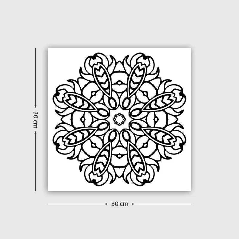 Dekorativ Canvasbilde 30x30 cm, Hvit|Svart