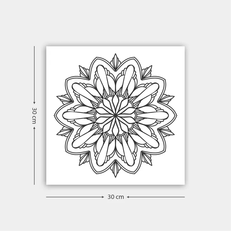 Dekorativ Canvasbilde 30x30 cm, Hvit|Svart