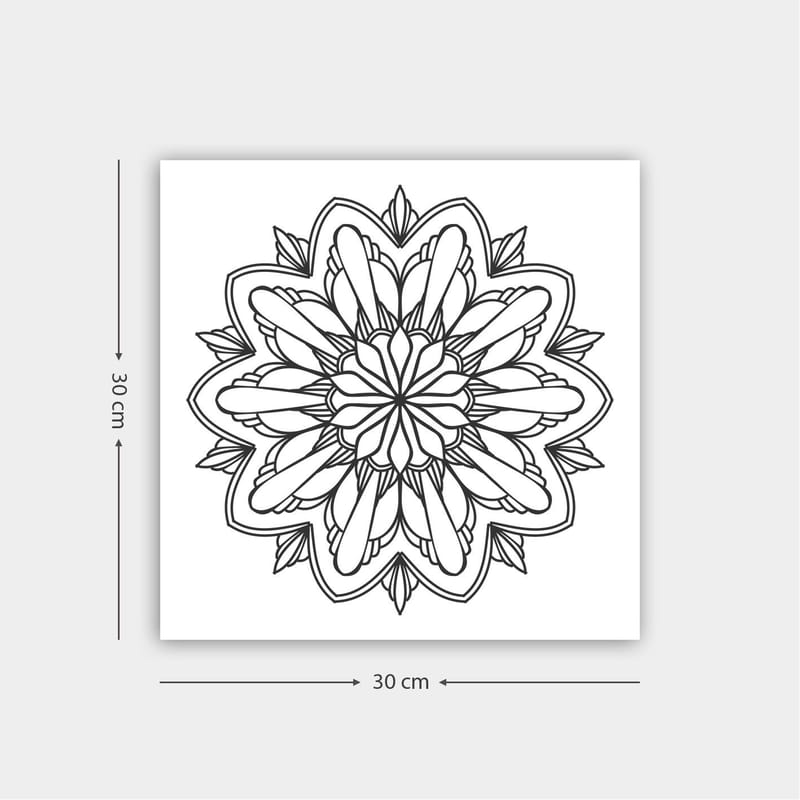 Dekorativ Canvasbilde 30x30 cm, Hvit|Svart